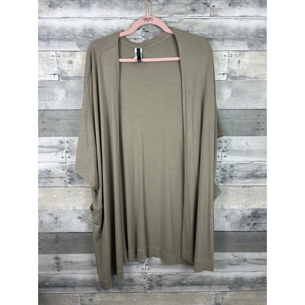 Savvi One Size Beige Kimono Cardigan With Pockets